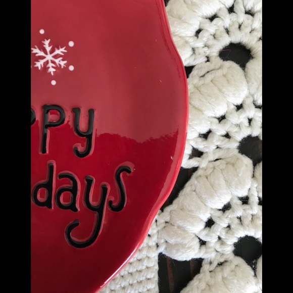 ✨3for$30✨ Happy Holidays Glass Snowman Plate - Picture 6 of 6